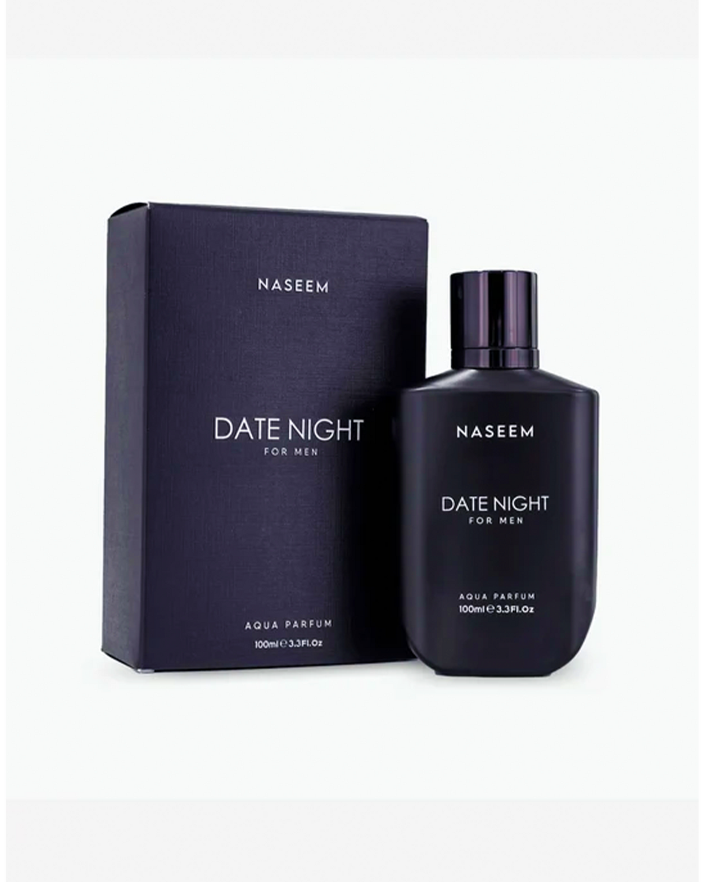 Date Night Men perfume bottle and accompanying box displayed against a white background.