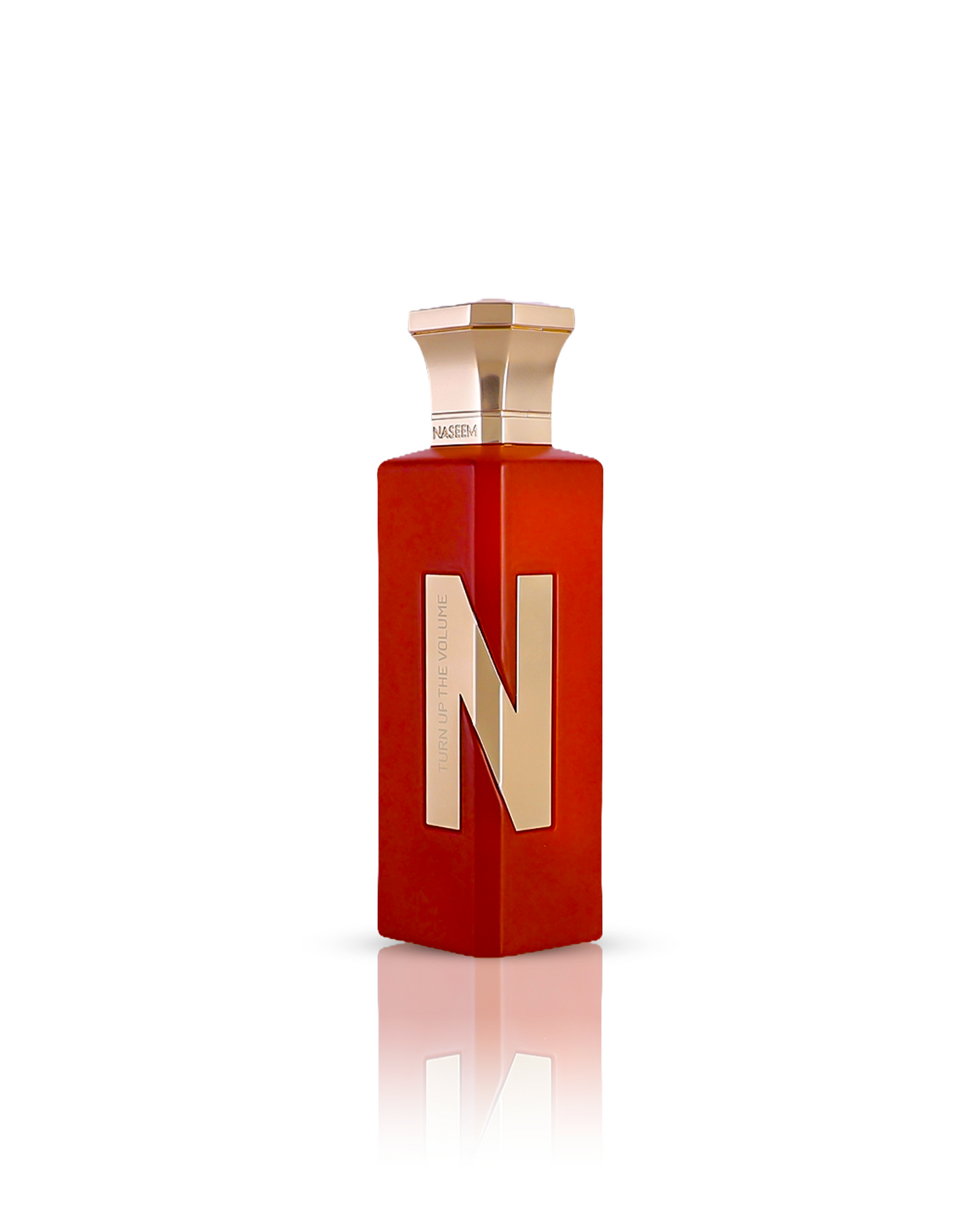 Turn Up The Volume perfume bottle showcased against a white background.