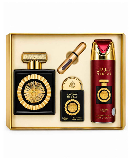 open box arabic perfume gift box lattafa nebras.
