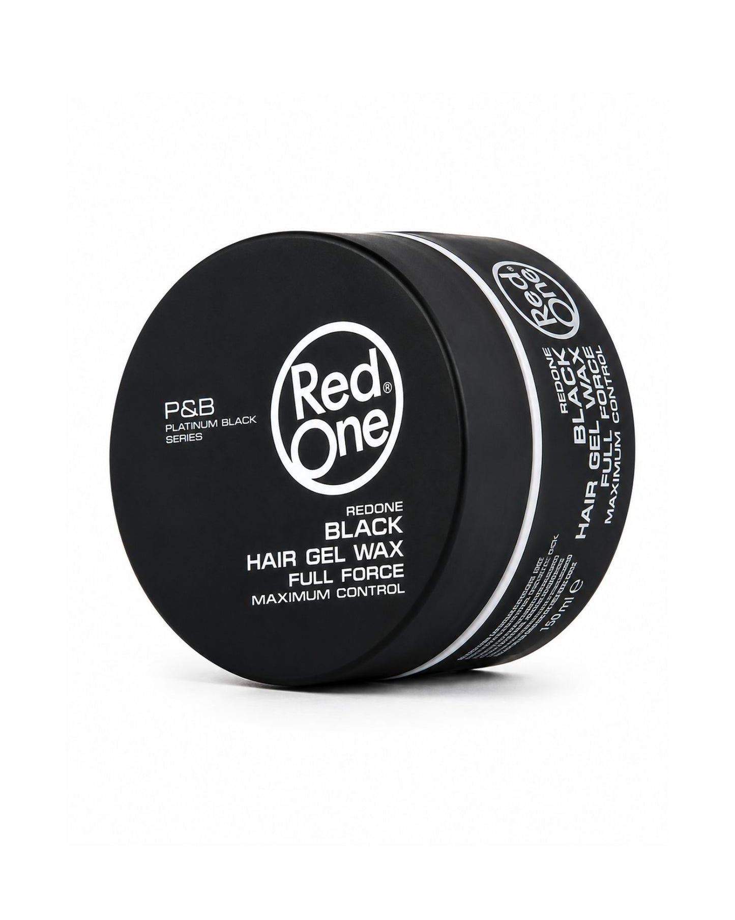 Red One Black Hair Gel Wax container designed for maximum control and strong hold styling.