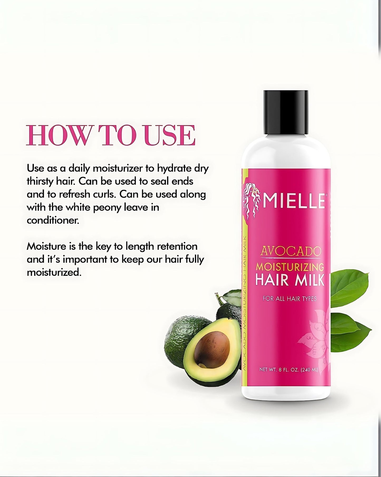 mielle Avocado Moisturizing Hair Milk benefit 