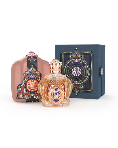 Designer Shaik Opulent Shaik Gold Edition perfume bottle and accompanying box displayed against a white background.