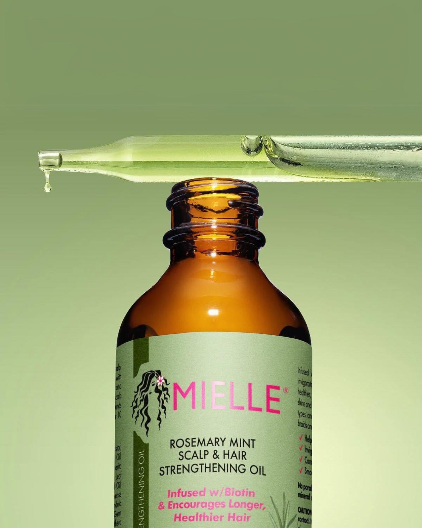 Mielle Rosemary Hair Strengthening Oil BOTTLE CAP OPEN