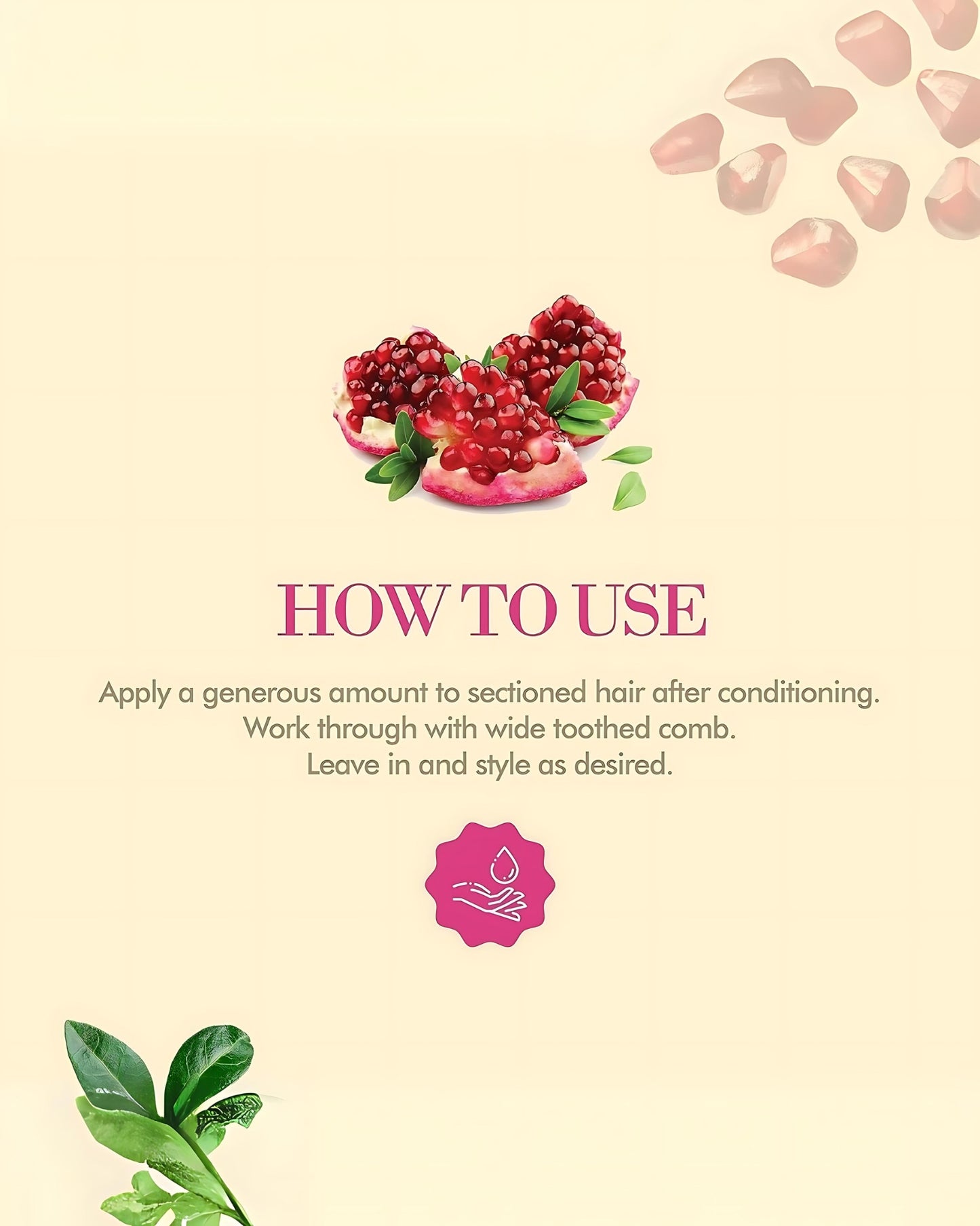 how to use Mielle Organics Pomegranate Honey Leave In Conditioner 