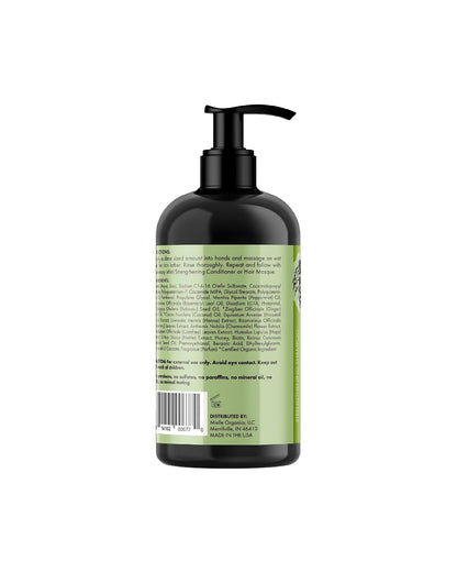 Mielle Rosemary Mint Strengthening Shampoo bottle backside