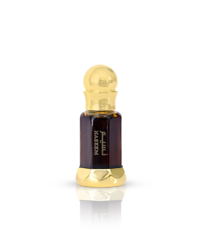 Zakiya dahn al oud attar bottle showcased against a white background.