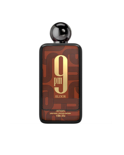 Afnan 9PM ELIXIR EDP cologne for men, 3.4 fl oz bottle of Parfum Intense.