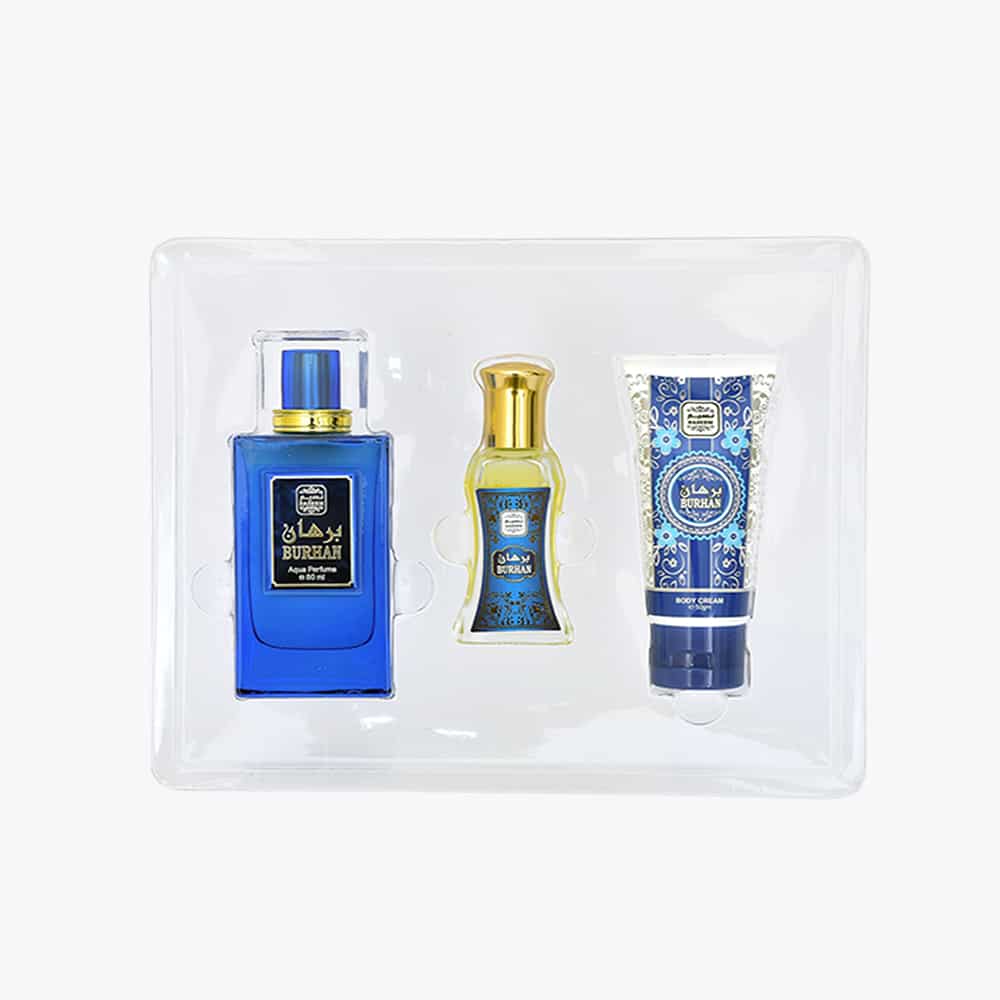 lamsa gift set include sadaat perfume roll on perfume oil and body cream