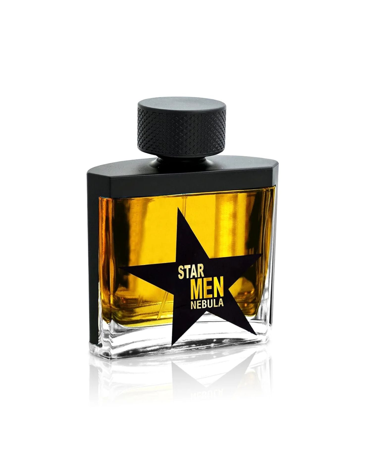 Star Men Nebula Eau de Parfum for men by Fragrance World, featuring notes of whiskey, malt, and wood – a premium perfume alternative.
