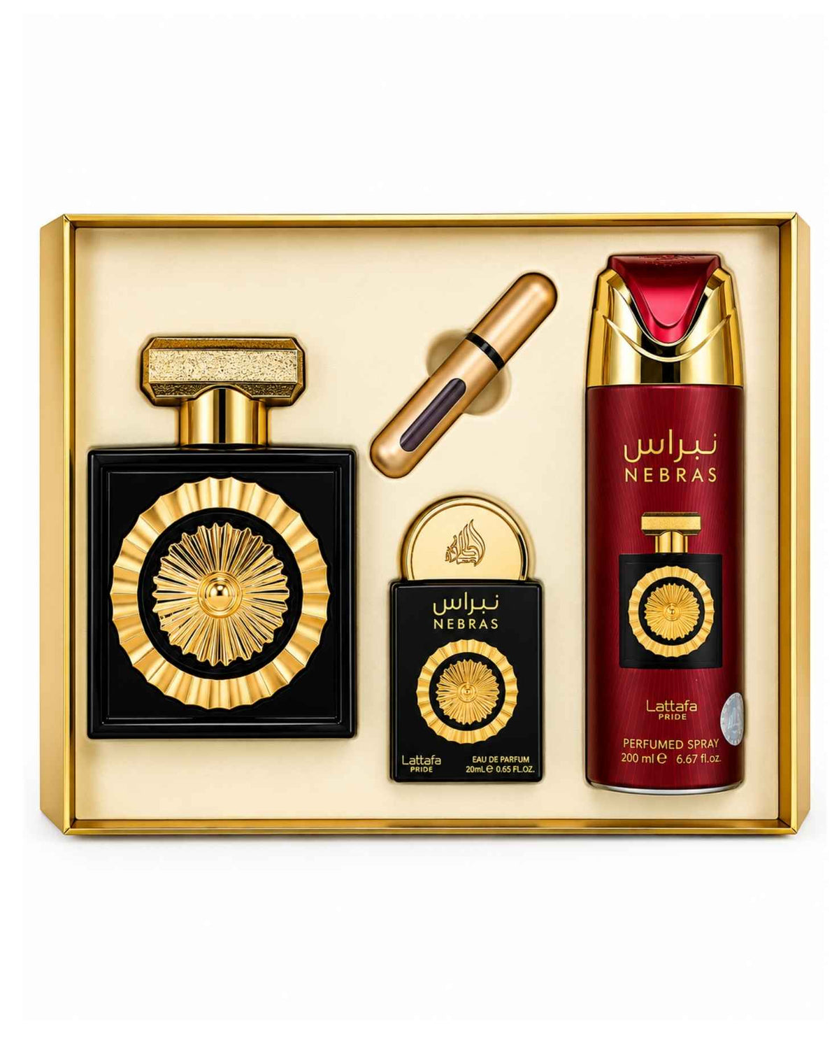 open box arabic perfume gift box lattafa nebras.