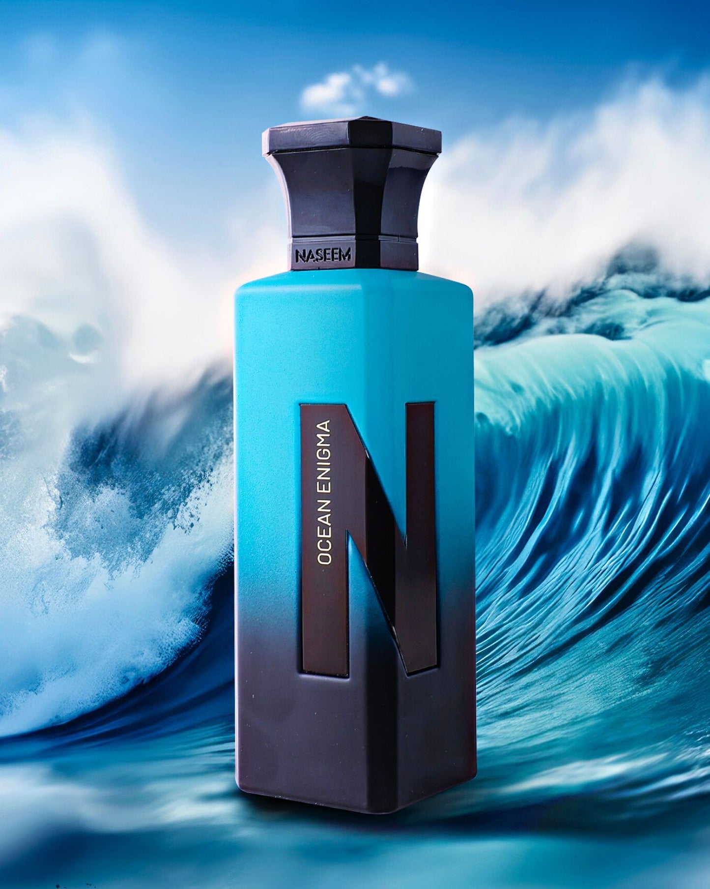 ocean-enigma-aqua-perfume-bottle-with-in-background-big-sea-waves