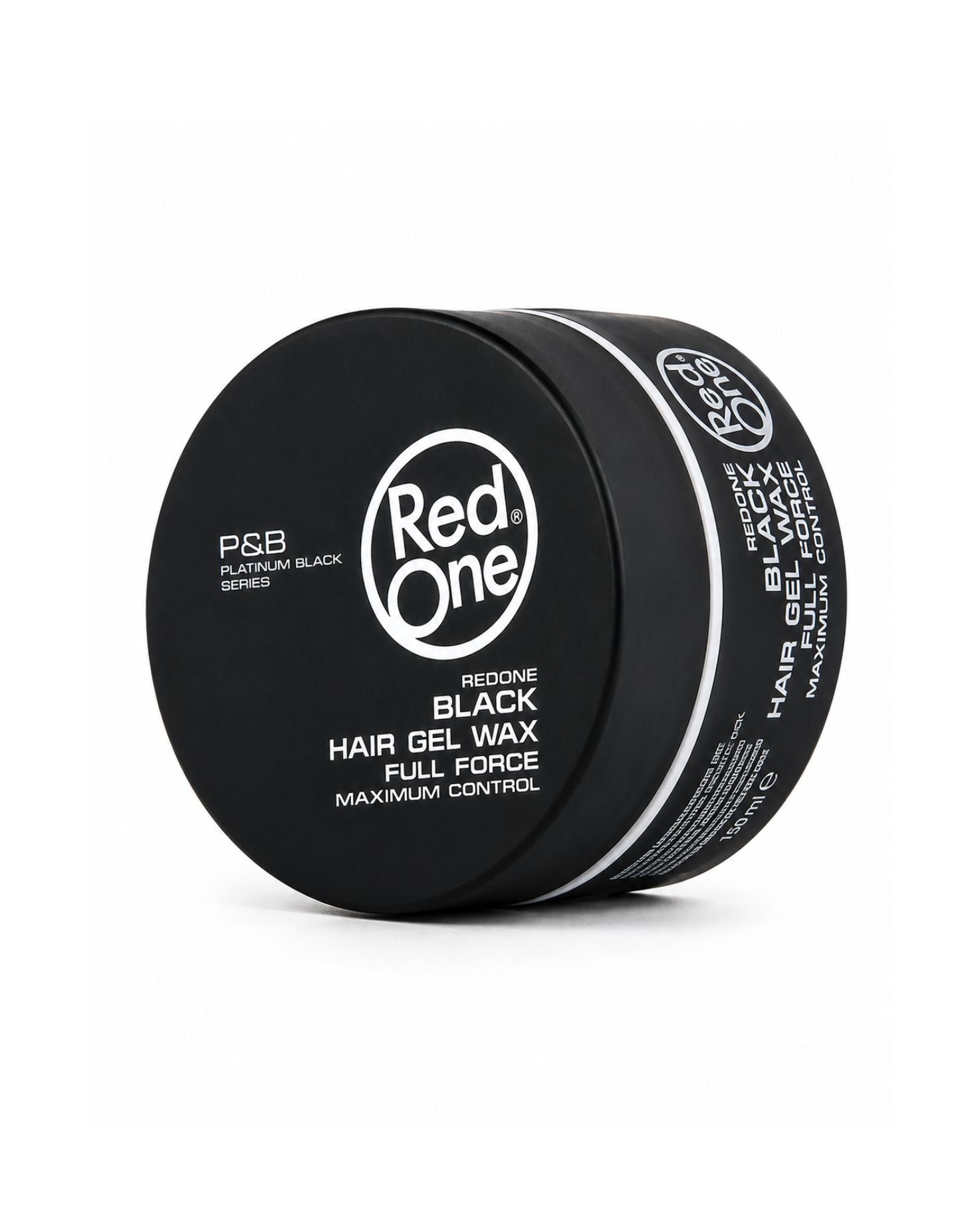 Red One Black Hair Gel Wax container designed for maximum control and strong hold styling.